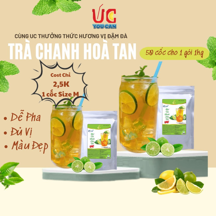 [thùng 10kg] Bột Trà Chanh Hòa Tan Tiện Lợi, Giàu Vitamin C, Không Chứa Chất Bảo Quản U005 – Lady’s Passion