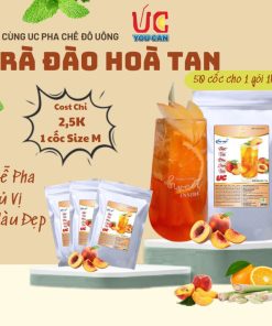 [thùng 10kg] Bột Trà đào Hòa Tan Tiện Lợi, Giàu Vitamin C, Không Chứa Chất Bảo Quản U007 – Lady’s Passion