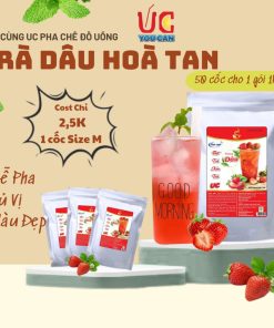 [thùng 10kg] Bột Trà Dâu Hòa Tan Tiện Lợi, Giàu Vitamin C, Không Chứa Chất Bảo Quản U008 – Lady’s Passion