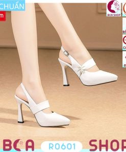 Giày Cao Gót Nữ Gót Trụ Cao 9 Phân Ro601 Thiết Kế Kèm Quai Ngang Và Quai Sau độc Lạ Và Thời Trang – Rosata