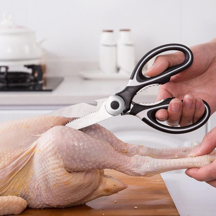 Kéo Cắt Gà Và Thực Phẩm Nhà Bếp Inox đa Năng Tiện Dụng