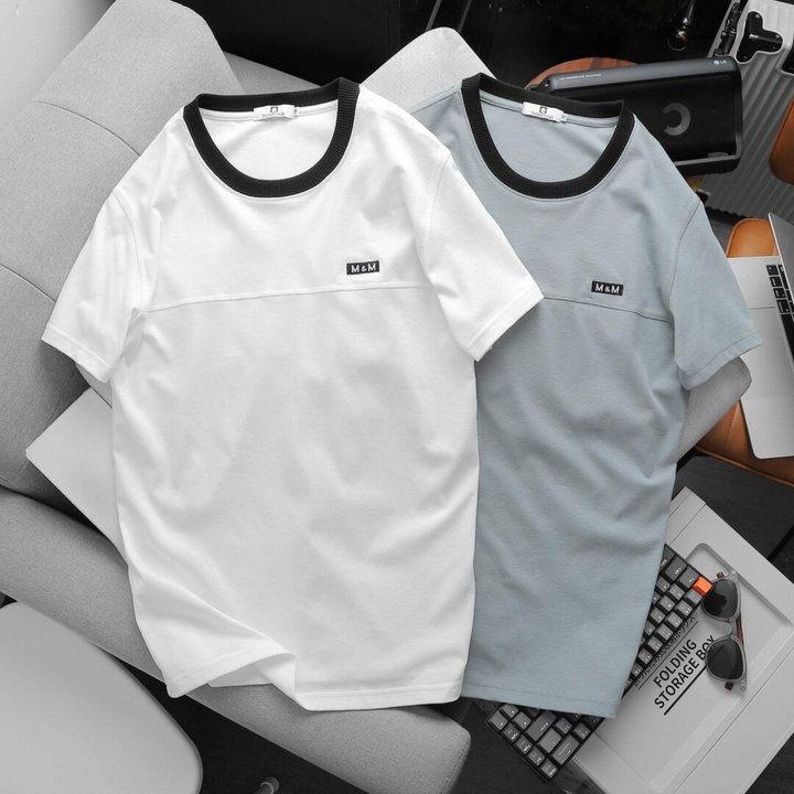 áo Thun Cổ Tròn Thiết Kế Cao Cấp M&m- Thời Trang Hc