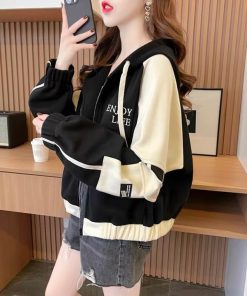 áo Khoác Nỉ Nữ Lửng Dây Kéo Thêu Chữ Enjok Cực Chất Phong Cách – Htm Fashion