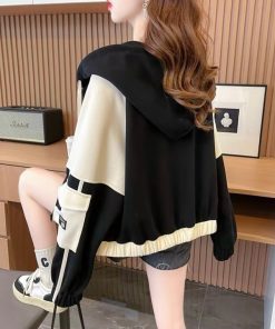 áo Khoác Nỉ Nữ Lửng Dây Kéo Thêu Chữ Enjok Cực Chất Phong Cách – Htm Fashion