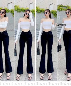 Quần Jean Nữ ống Loe Màu đen Chất Jean Vnxk Xịn đẹp – Kim