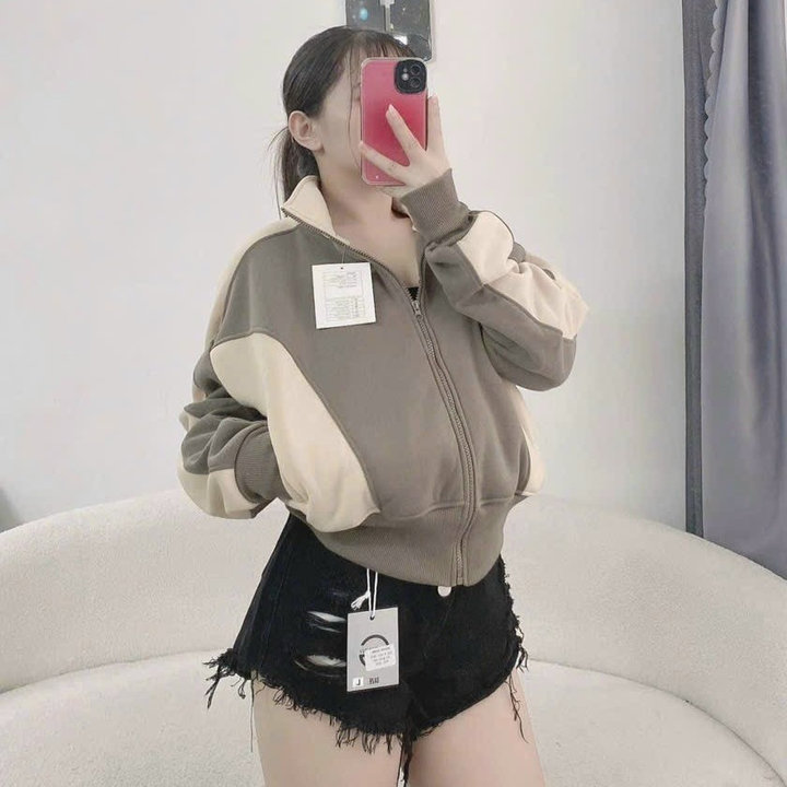 áo Khoác Nỉ Dệt Vnxk Cổ Trụ Phối Viền đẹp – Kim