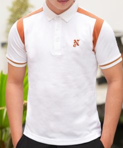 Aó Polo Cộc Tay Phối Màu Cổ Basic Thêu N Sang Trọng ,trẻ Trung 2024