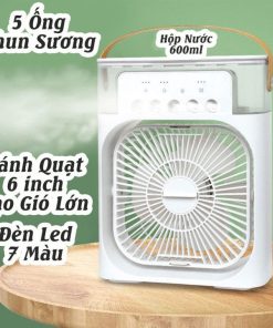 Quạt Phun Sương Mini Làm Mát 600ml 5 Vòi Phun – Su