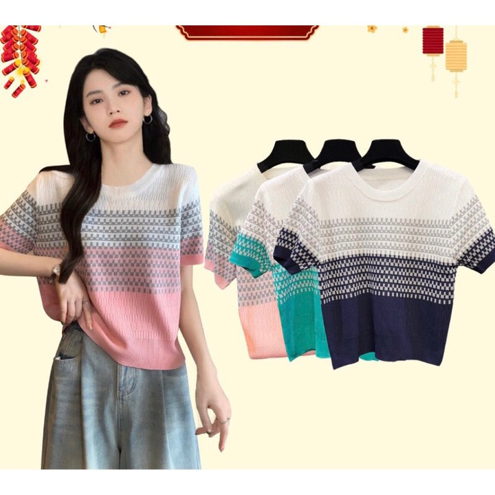 áo Len Mongtoghi Cộc Tay, Họa Tiết Thổ Cẩm Bắt Mắt Dành Cho Bạn Nữ Slcxa288 – Chipxinhxk