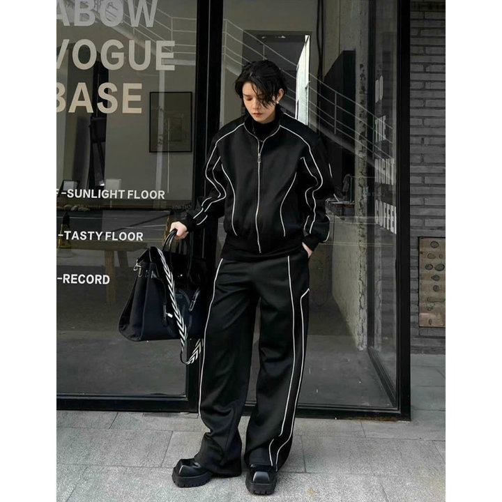 áo Khoác Dù Nam Nữ 2 Lớp Phối Sọc Thân áo Mẫu Trơn Cá Tính Thời Trang – Htm Fashion