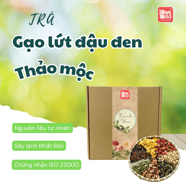 Trà Gạo Lứt đậu đen Mix 8 Vị Thảo Mộc – Bamboo