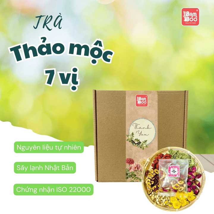 Trà Hoa Thảo Mộc 7 Vị Dưỡng Nhan đẹp Da/ Hộp Mix 10 Gói Nhiều Vị – Bamboo