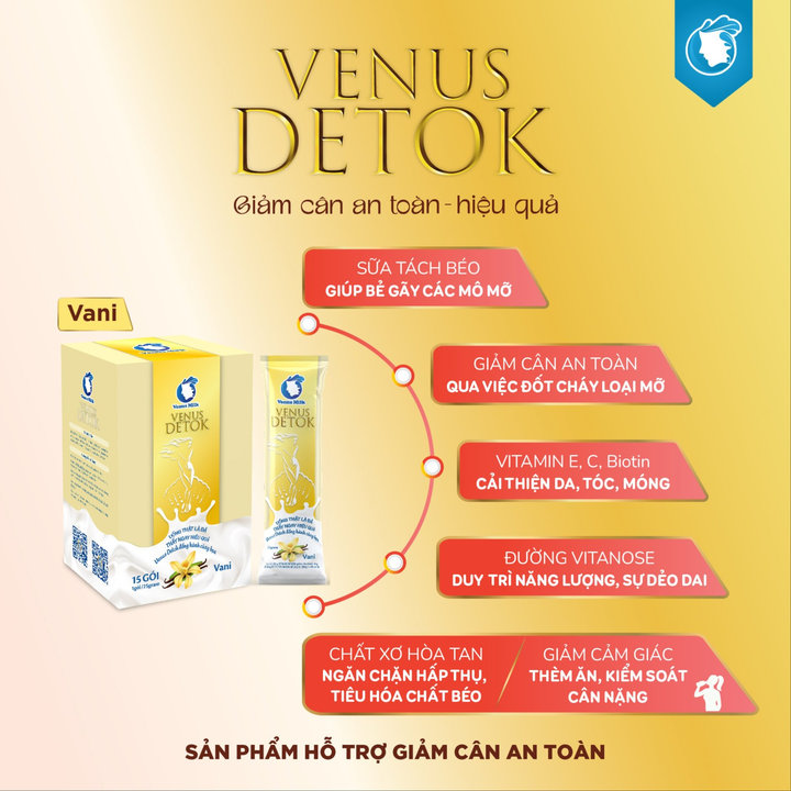 [venusmilk] Sinh Tố Giảm Cân Hữu Cơ – Vị Vani – Venus Detok