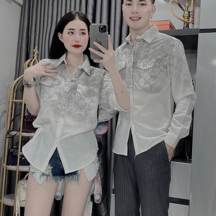 áo Sơ Mi đũi Tay Dài Phối Túi Họa Tiết Cao Cấp – Soo1990