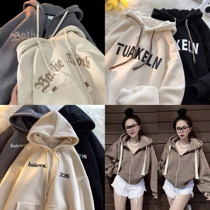 Tổng Hợp áo Khoác Nỉ Và Hoodie Form Rộng Mũ 2 Lớp