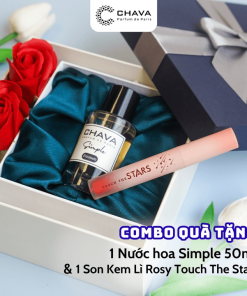 [combo Quà Tặng] 1 Nước Hoa Simple 50ml + 1 Son Kem Lì Rosy Touch The Stars – Chava