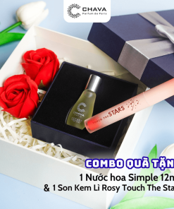 [combo Quà Tặng] 1 Nước Hoa Simple 12ml + 1 Son Kem Lì Rosy Touch The Stars – Chava