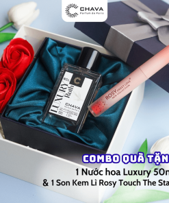 [combo Quà Tặng] 1 Nước Hoa Luxury 50ml (deborah/ruth) + 1 Son Kem Lì Rosy Touch The Stars – Chava