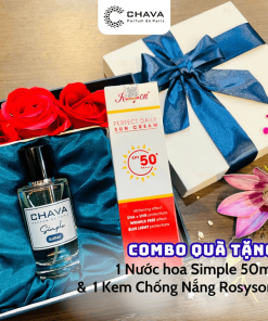 [combo Quà Tặng] 1 Nước Hoa Simple 50ml + 1 Kem Chống Nắng Rosy – Chava