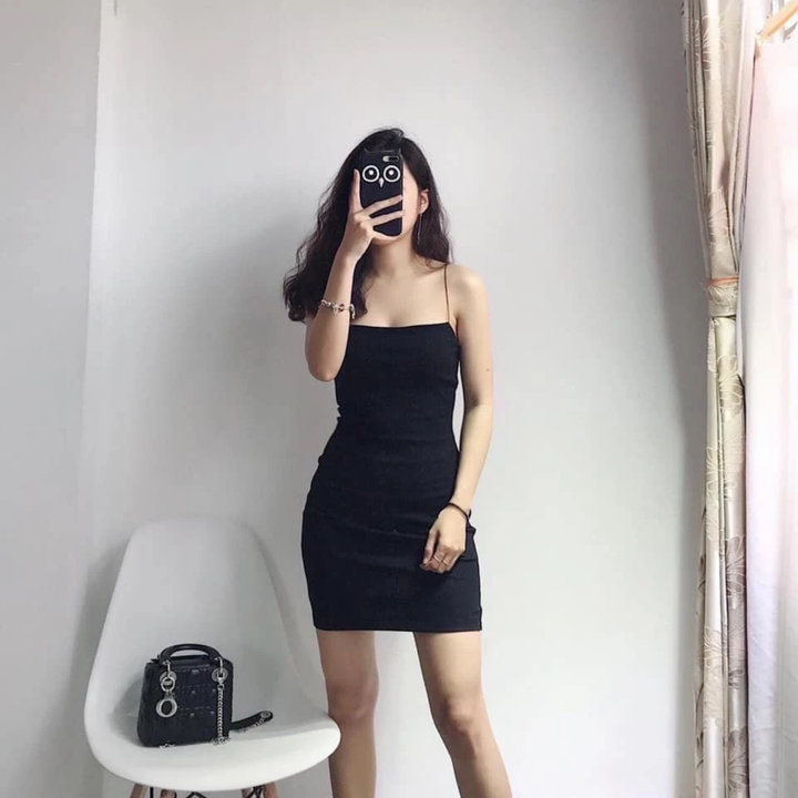 Váy 2 Dây Bún Ngắn Ngang đùi ôm Body