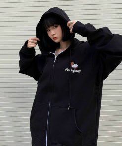 áo Khoác Hoodie Nỉ Nữ Có Dây Kéo In Hình Trái Dừa Siêu Dễ Thương Hot Trend – Htm Fashion