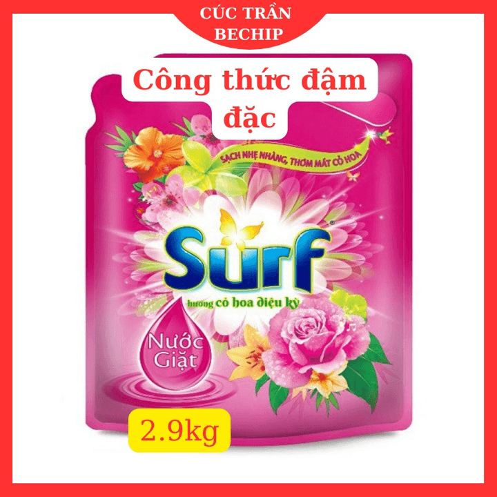 Nước Giặt Surf Chính Hãng Công Thức đậm đặc 2.9 Kg Ctb11 – Bechip