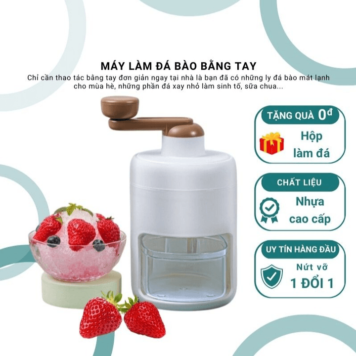 Máy Bào đá Cầm Tay Mini, Máy Xay đá Tuyết Mịn Cho Gia đình – Gdn