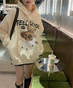 áo Khoác Hoodie Nam Nữ Chú Gấu Unisex Ulzzang-sht138- Minh Hà House