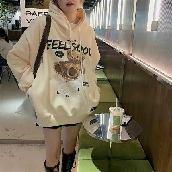 áo Khoác Hoodie Nam Nữ Chú Gấu Unisex Ulzzang-sht138- Minh Hà House