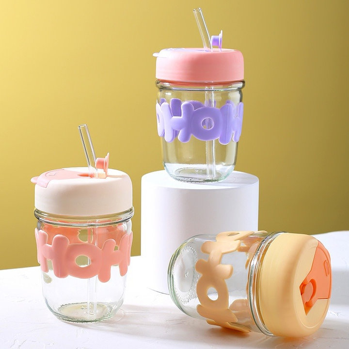 Ly Thủy Tinh Hoho Nắp Màu 350ml – Gdn