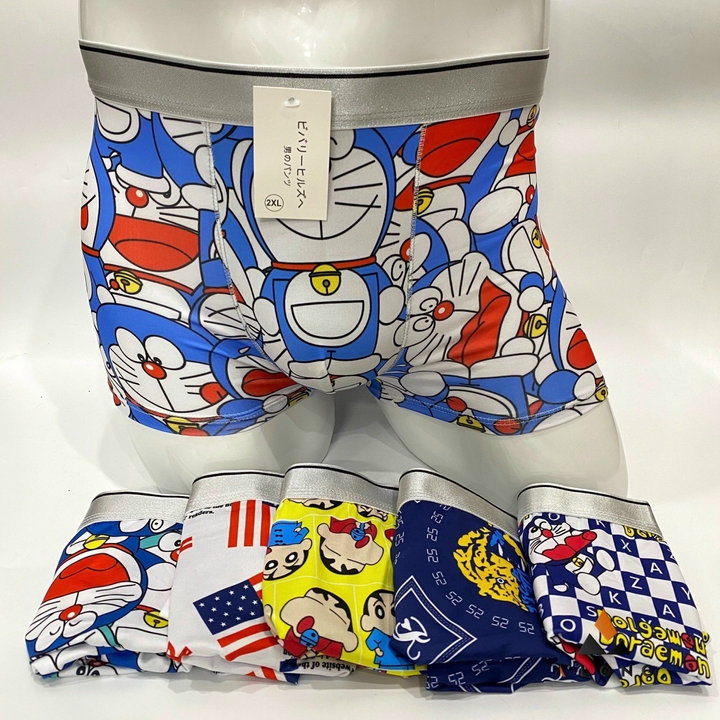 Quần Sịp đùi Doraemon Từ 30-85kg Thun Lạnh Dành Cho Nam