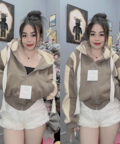 áo Khoác Nữ Dáng Lửng Nỉ Chất Vải Dày Dặn Form Trơn Phối Cực đỉnh Hot – Htm Fashion