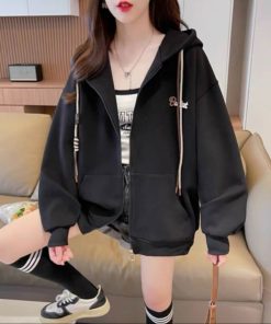 áo Khoác Nỉ Hoodies Trơn Phối Logo Vải Poli 2 Lớp Mềm Mịn , Thoáng Mát Siêu đẹp