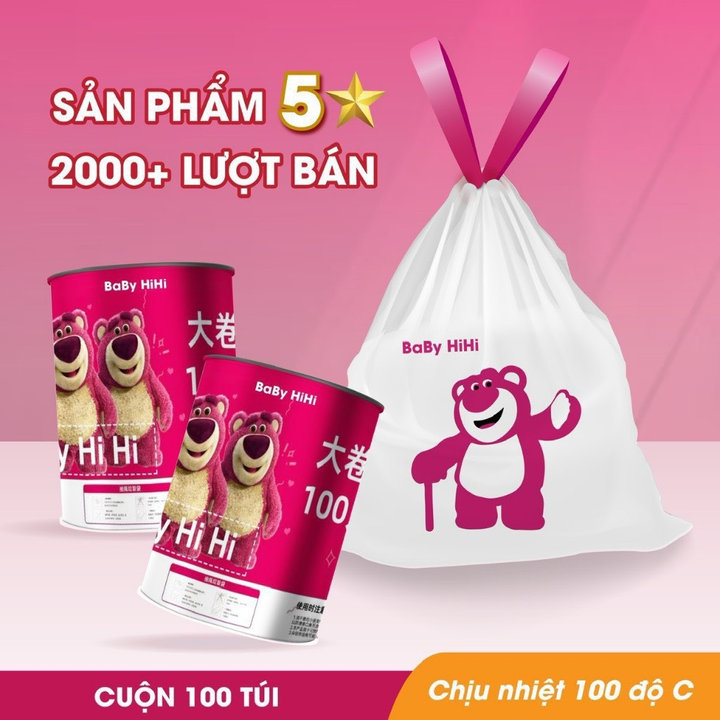 Cuộn 100 Túi đựng Rác Sinh Học Có Dây Rút Size 45cm X 50cm – Nhà Quân Store