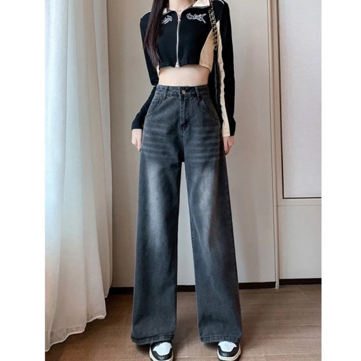 Quần Jean ống Rộng Suông Dài 98cm Lưng Thun Phía Sau Bhgs – Be Yourself