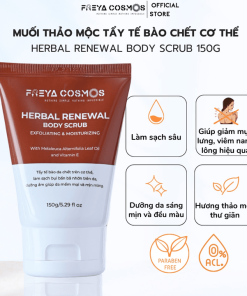 Muối Thảo Mộc Tẩy Tế Bào Chết Hỗ Trợ Giảm Mụn Cơ Thể, Giảm Viêm Nang Lông Freya Cosmos Herbal Renewal Body Scrubs 150gr