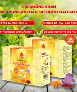 Trà Dưỡng Nhan đông Trùng Hạ Thảo Saffron Loại Cao Cấp Hộp 15 Gói – Yến Beauty