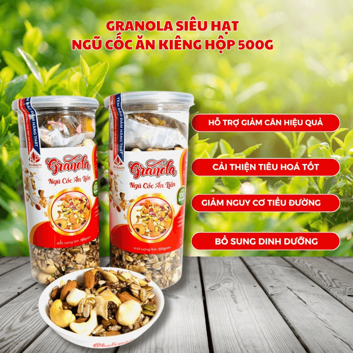 Granola Siêu Hạt Ngũ Cốc ăn Liền Hộp 500g – Yến Beauty