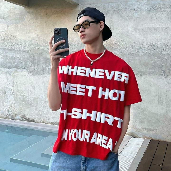 áo Thun Form Rộng Unisex Nam Nữ In Nổi Chữ Meet Not áo Thun Cặp đôi Hot Tp65 – Golden Dream