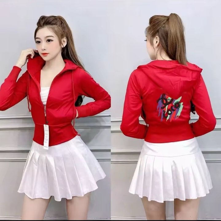 áo Khoác Da Cá Nữ Chống Nắng In Chữ Coco – Htm Fashion
