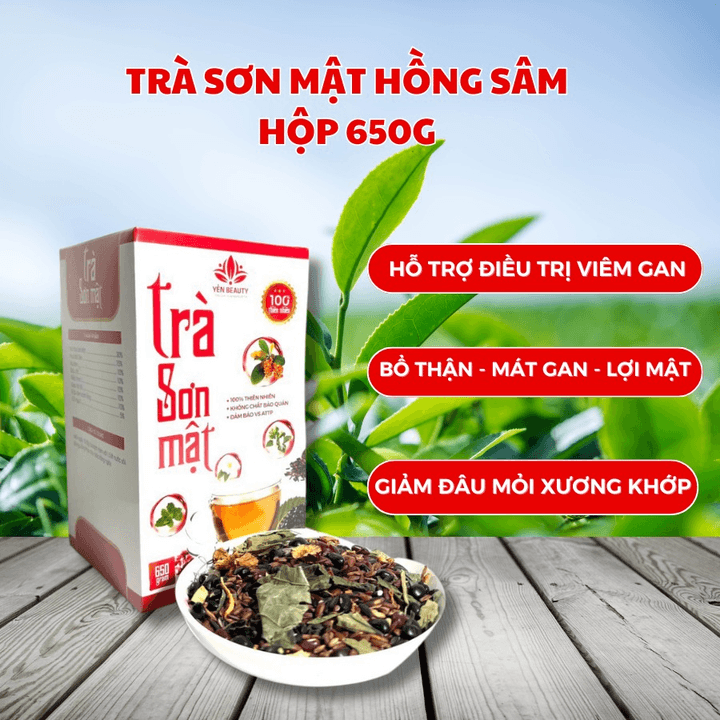 Trà Sơn Mật Hồng Sâm Hộp 650g – Yến Beauty