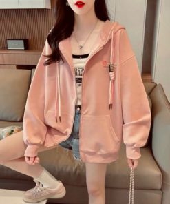 áo Khoác Nỉ Nữ Chất Vải Poli 2 Da Dày Dặn Thêu Chữ Buck Phối 2 Dây Siêu Xinh Ut84 – Golden Dream