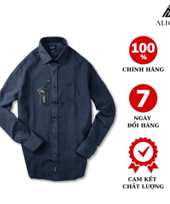 áo Sơ Mi Nam Công Sở Dài Tay Aligro Màu Navy Algs158 – Aligro