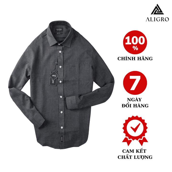 áo Sơ Mi Nam Dài Tay Aligro Chất Liệu Pirma Cotton Mềm Mịn, Kiểu Dáng đơn Giản, Tinh Tế Algs159 – Aligro