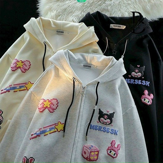 Hoodie Nỉ In Nhiều Hello Kitty Chữ Mershesk B1456 – Bell22 Store