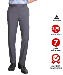 Quần âu Nam Aligro Màu Grey Chất Liệu Cao Cấp, Chuẩn Form Slimfit, Tôn Dáng Màu Grey Algo1034 – Aligro