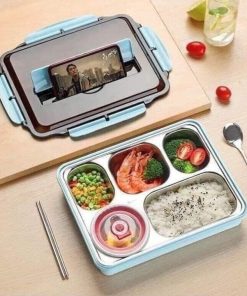 Hộp Cơm Inox 5 Ngăn Có Nắp đậy Siêu đẹp Tiện Lợi