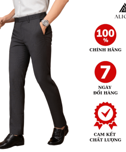 Quần âu Nam Aligro Màu Ghi Form Chuẩn Slimfit Vải Cotton Cao Cấp Cực Tôn Dáng, Lịch Sự Algo1028 – Aligro