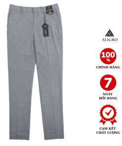 Quần âu Nam Aligro Màu Ghi Form Chuẩn Slimfit Vải Cotton Cao Cấp Cực Tôn Dáng, Lịch Sự Algo1027 – Aligro