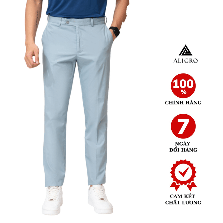 Quần Kaki Nam Aligro Chất Liệu Cao Cấp Co Dãn Thoải Mái Phom ôm Vừa Tôn Dáng Trẻ Trung Khỏe Khoắn Algk027 – Aligro